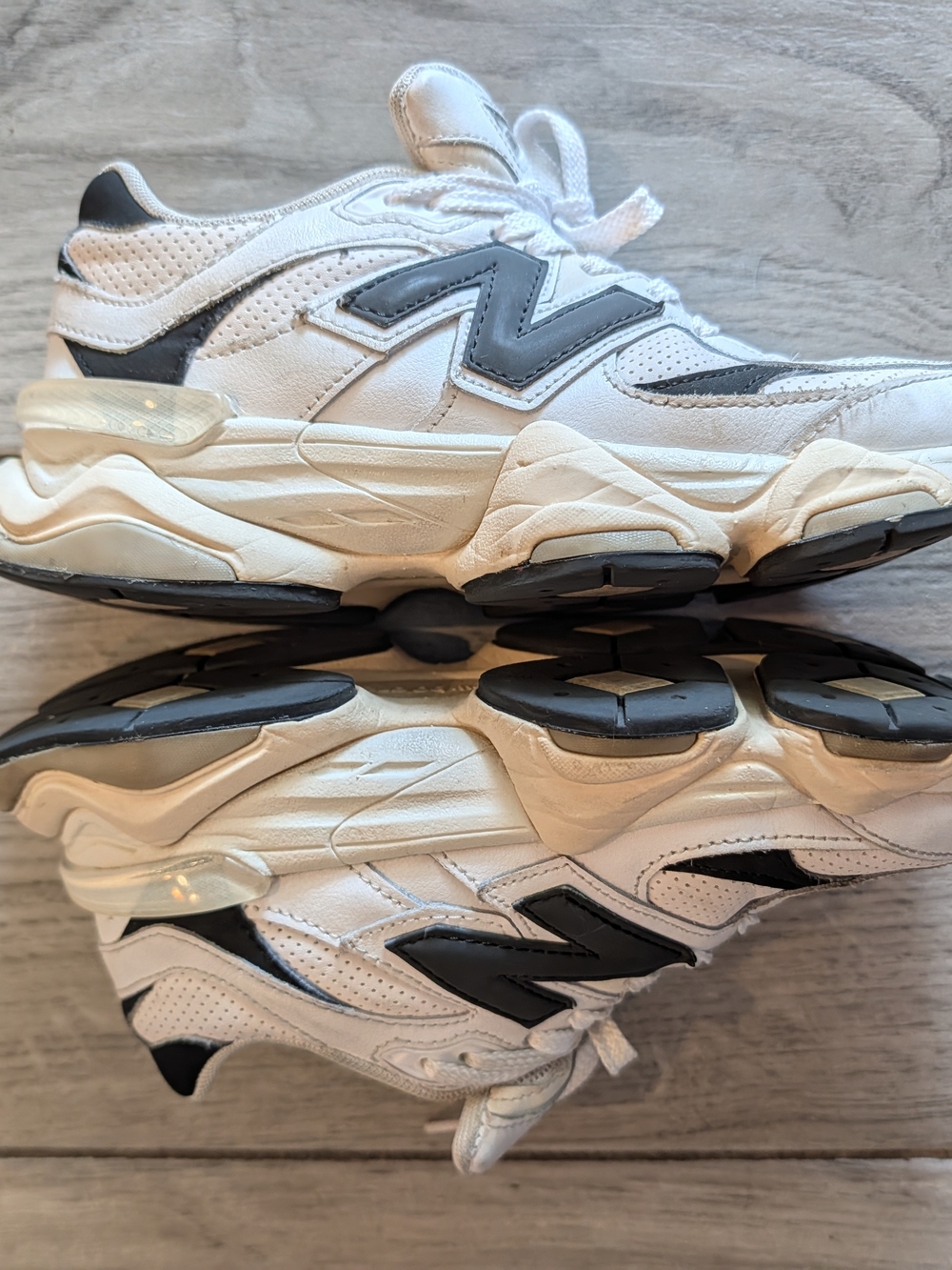 New Balance White and Black Sneakers